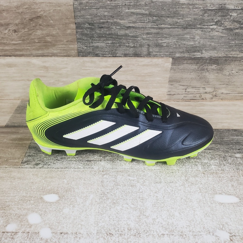 Adidas Copa Club Pure 3 FG Kids Cleats Sz 4.5 Black Lucid Lemon Soccer